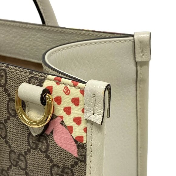 GUCCI GG Supreme/Repom Beige Dark Brown Multi PVC Leather - Tote Bag 1144-072325 - Picture 10 of 14